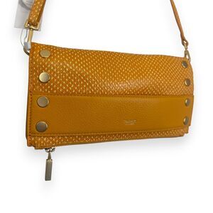 Hammitt Ryan Apricot Tan Snake Leather Convertible Crossbody Clutch Bag NWT